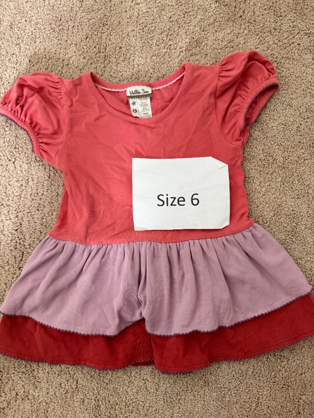 Matilda Jane Size 6 Hide and Seek Ruffle Top